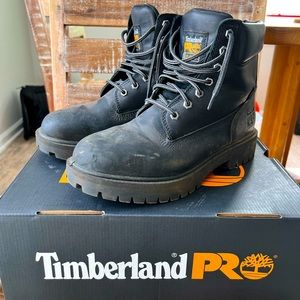 Timberland Pro Steel Toe Boots Size 9 Mens. (Used).